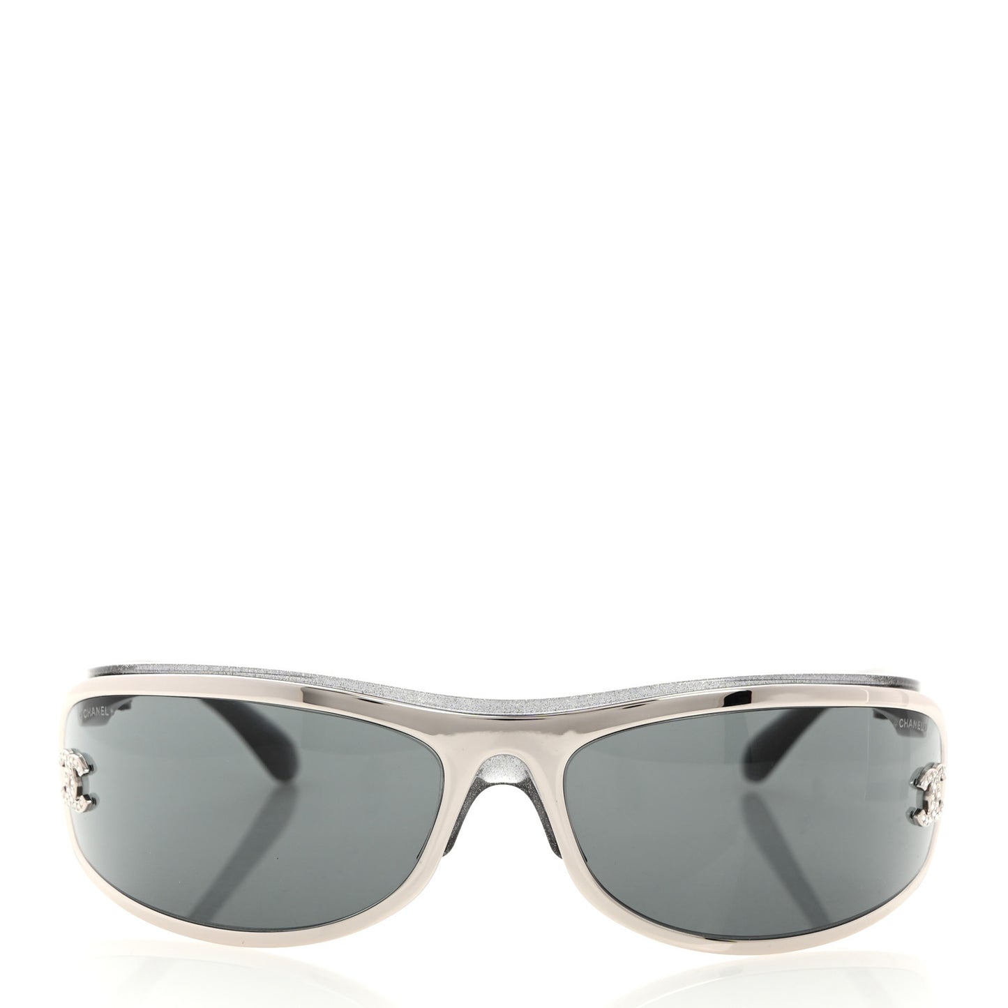 Shield Crystal CC Sunglasses S4614 Silver