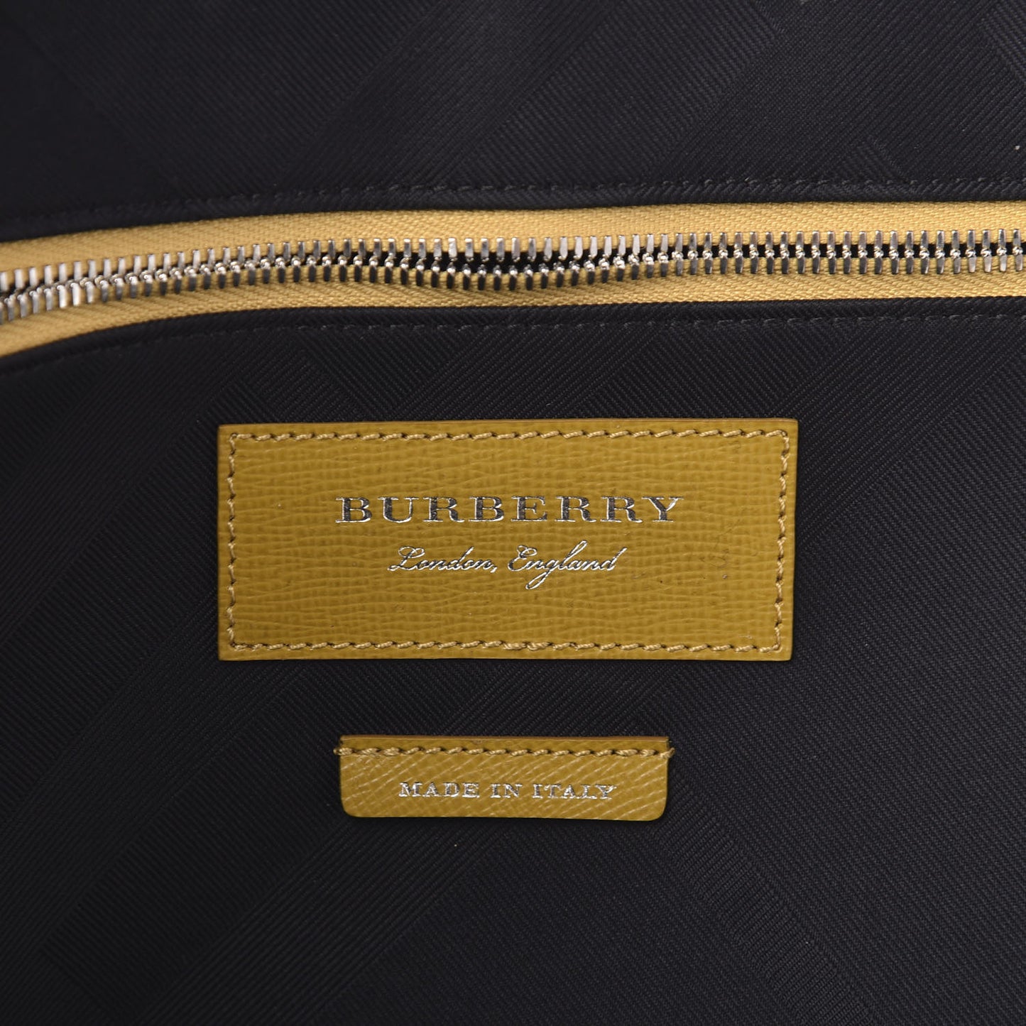 Grainy Calfskin Document Case Larch Yellow