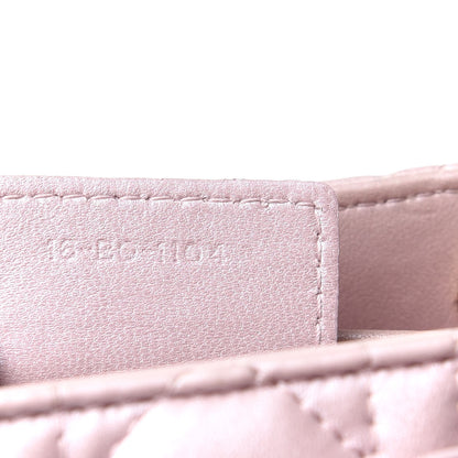 Christian Dior Pearly Lambskin Cannage Medium Lady Dior Lotus 11 of 22