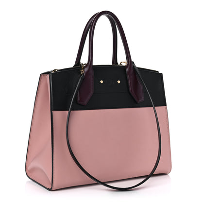 Louis Vuitton Calfskin City Steamer MM Magnolia Black 2 of 9
