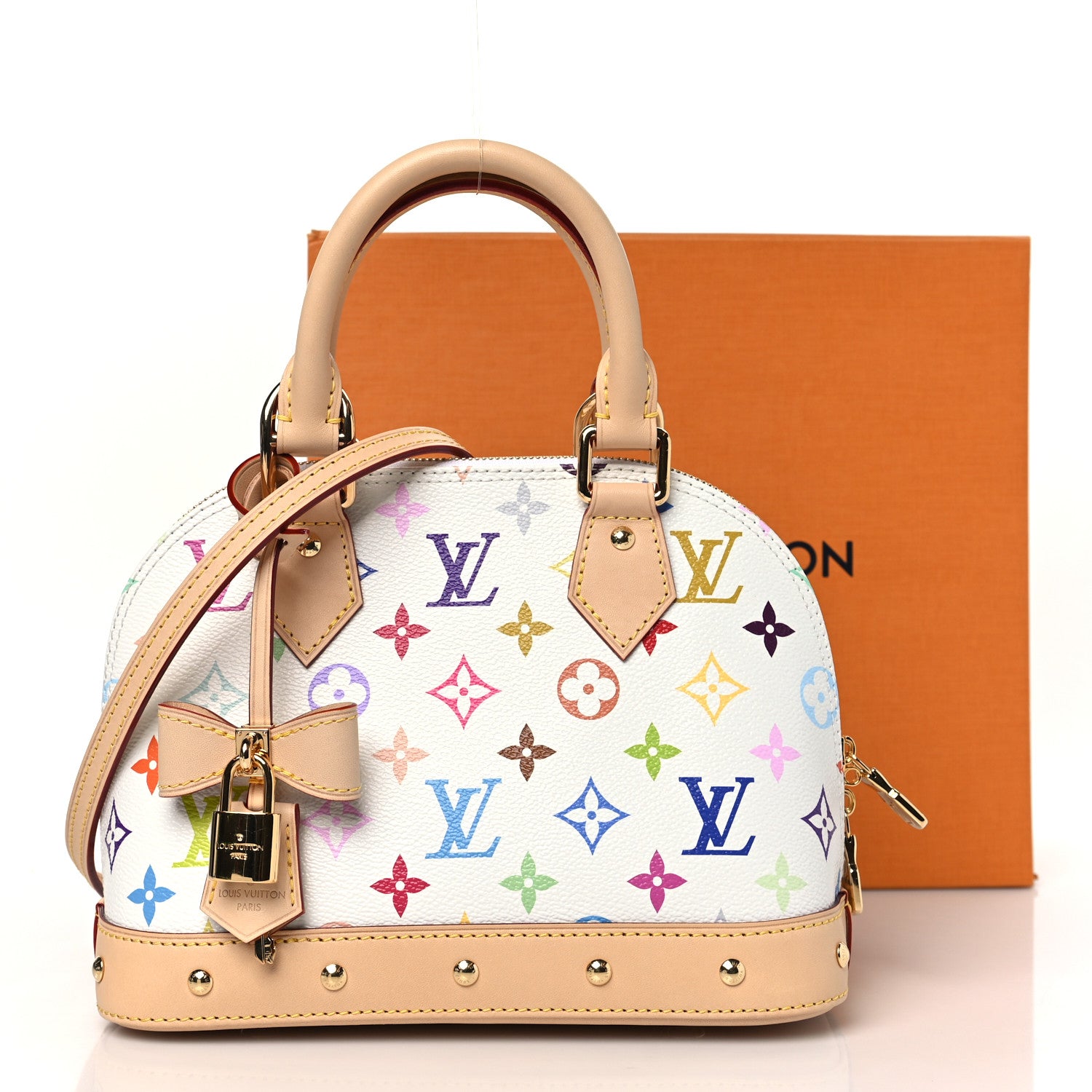 Louis Vuitton LV x TM Monogram Multicolor Alma BB White 10 of 10