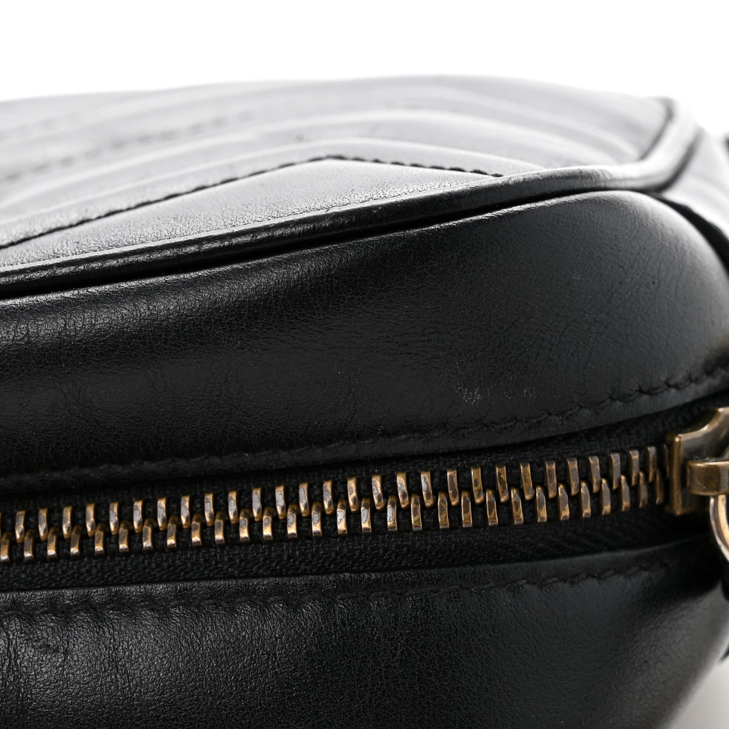 Calfskin Matelasse Mini GG Marmont Chain Shoulder Bag Black