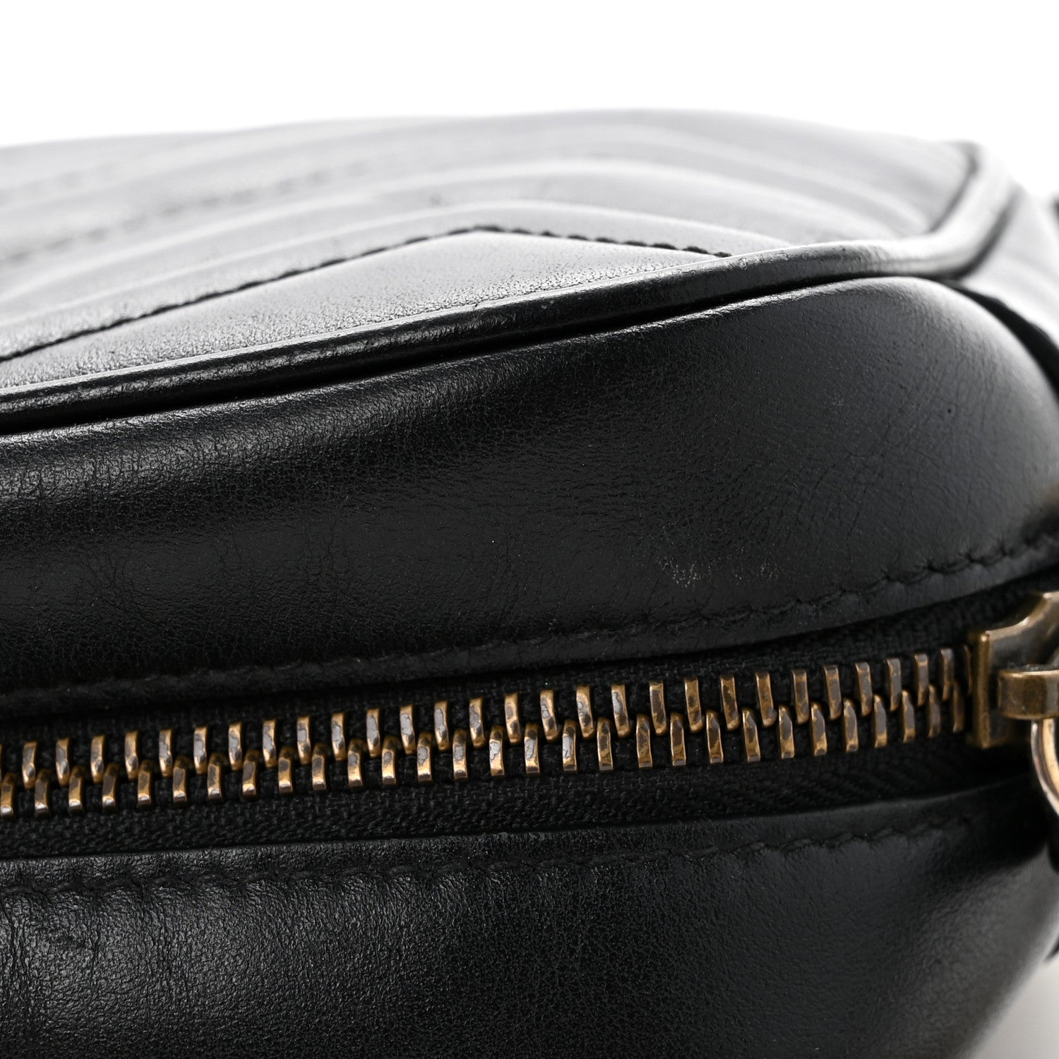 Gucci Calfskin Matelasse Mini GG Marmont Chain Shoulder Bag Black 14 of 14