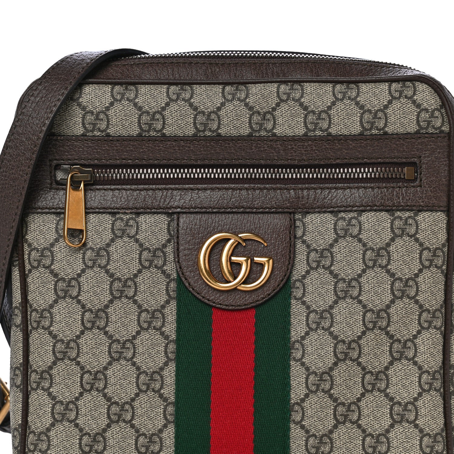 Gucci GG Supreme Monogram Web Small Ophidia Messenger Bag Brown 9 of 16