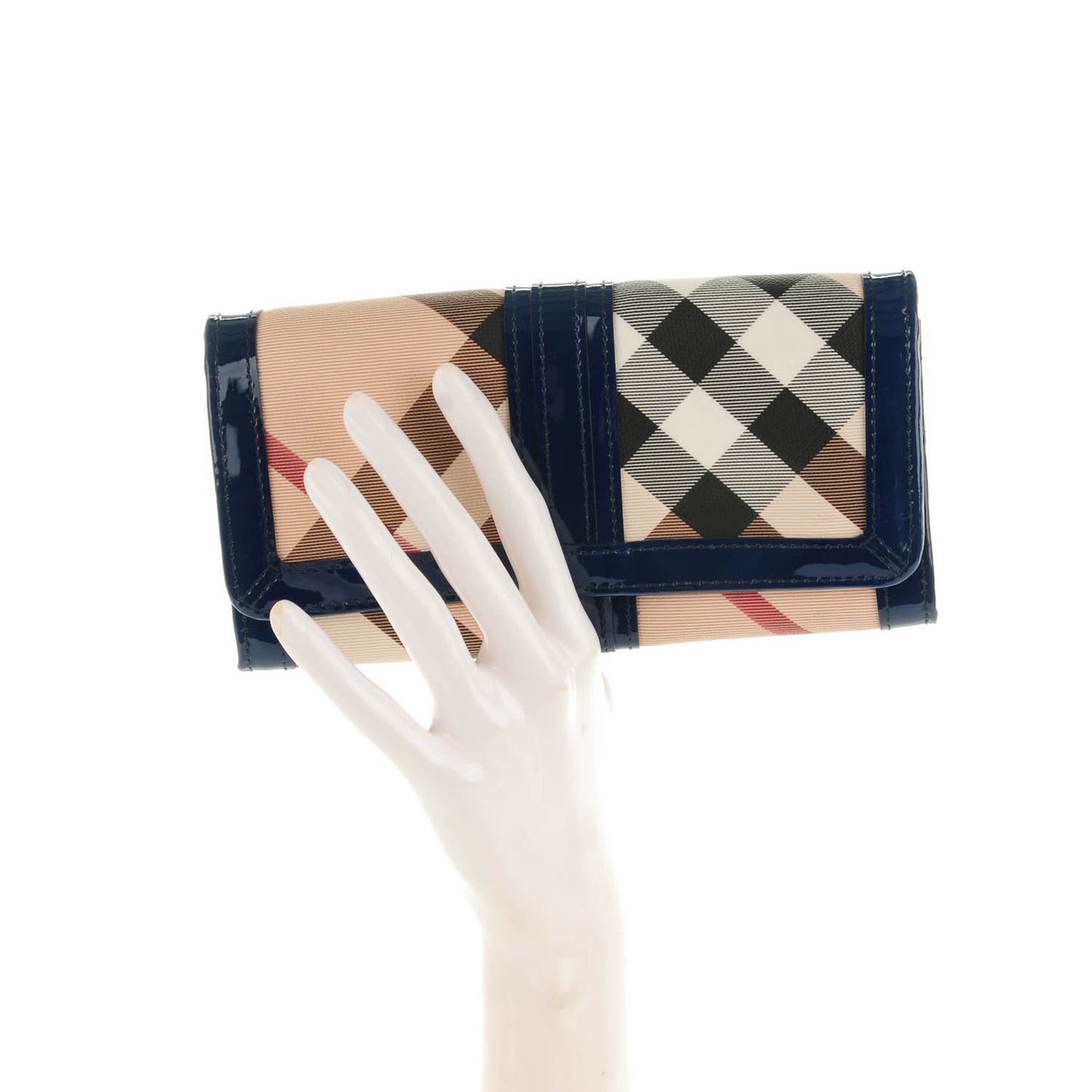 Supernova Check Penrose Continental Wallet Blue