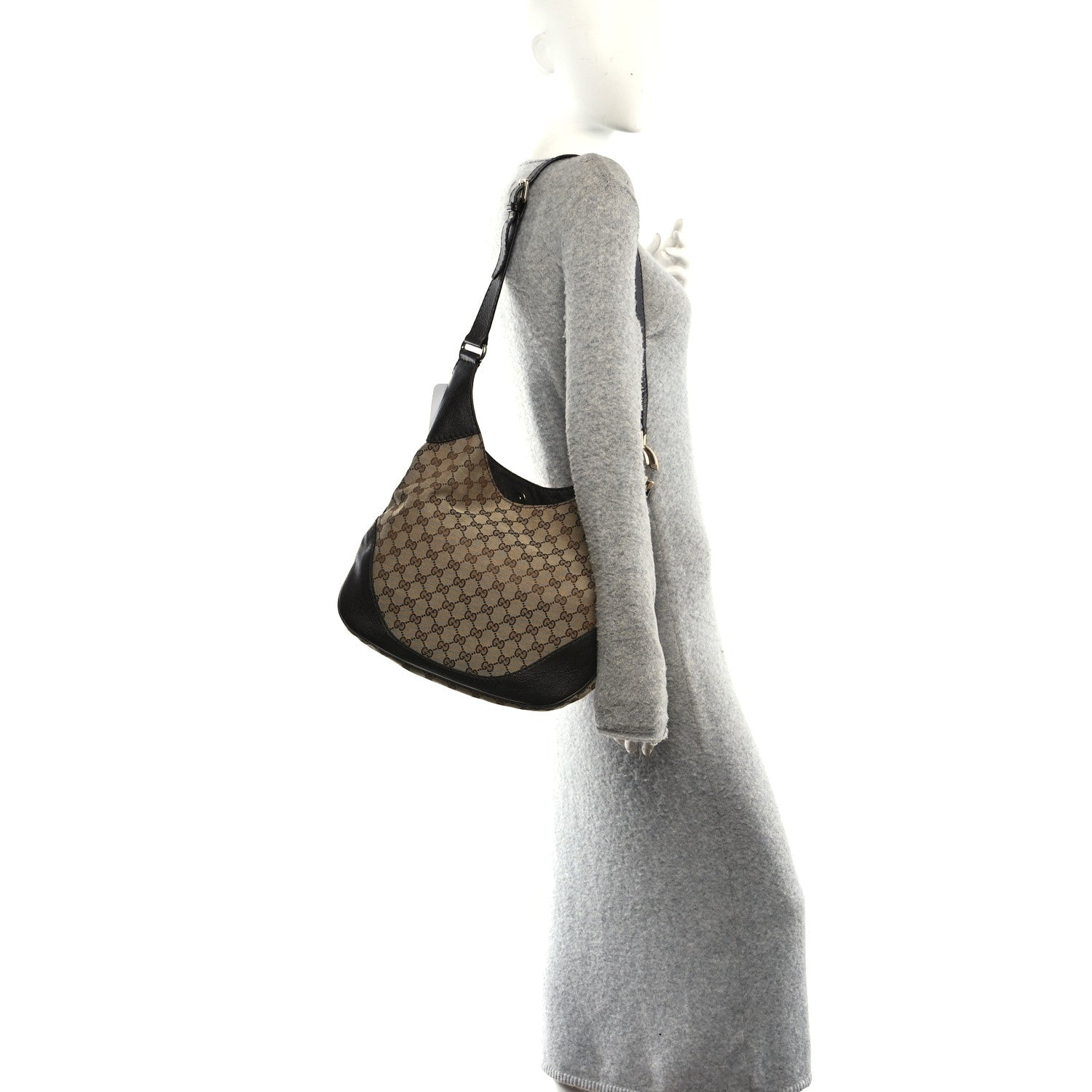 Gucci Monogram Medium Charlotte Hobo Brown 2 of 10