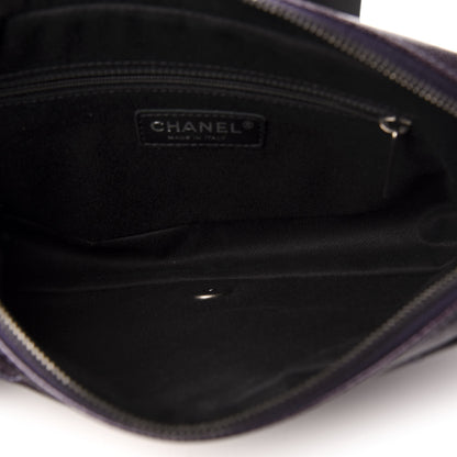 Chanel Iridescent Caviar Quilted Small Chic Flap Dark Purple 5 of 11