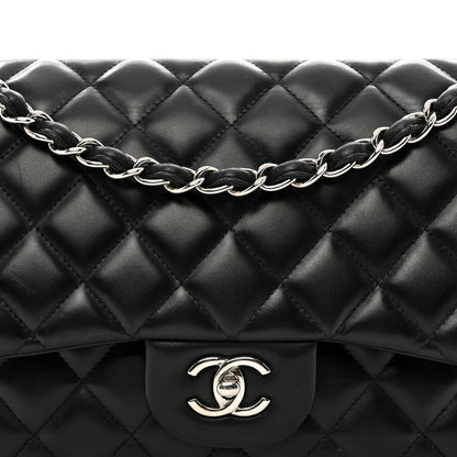 Chanel Lambskin Quilted Jumbo Double Flap Black 5 of 13