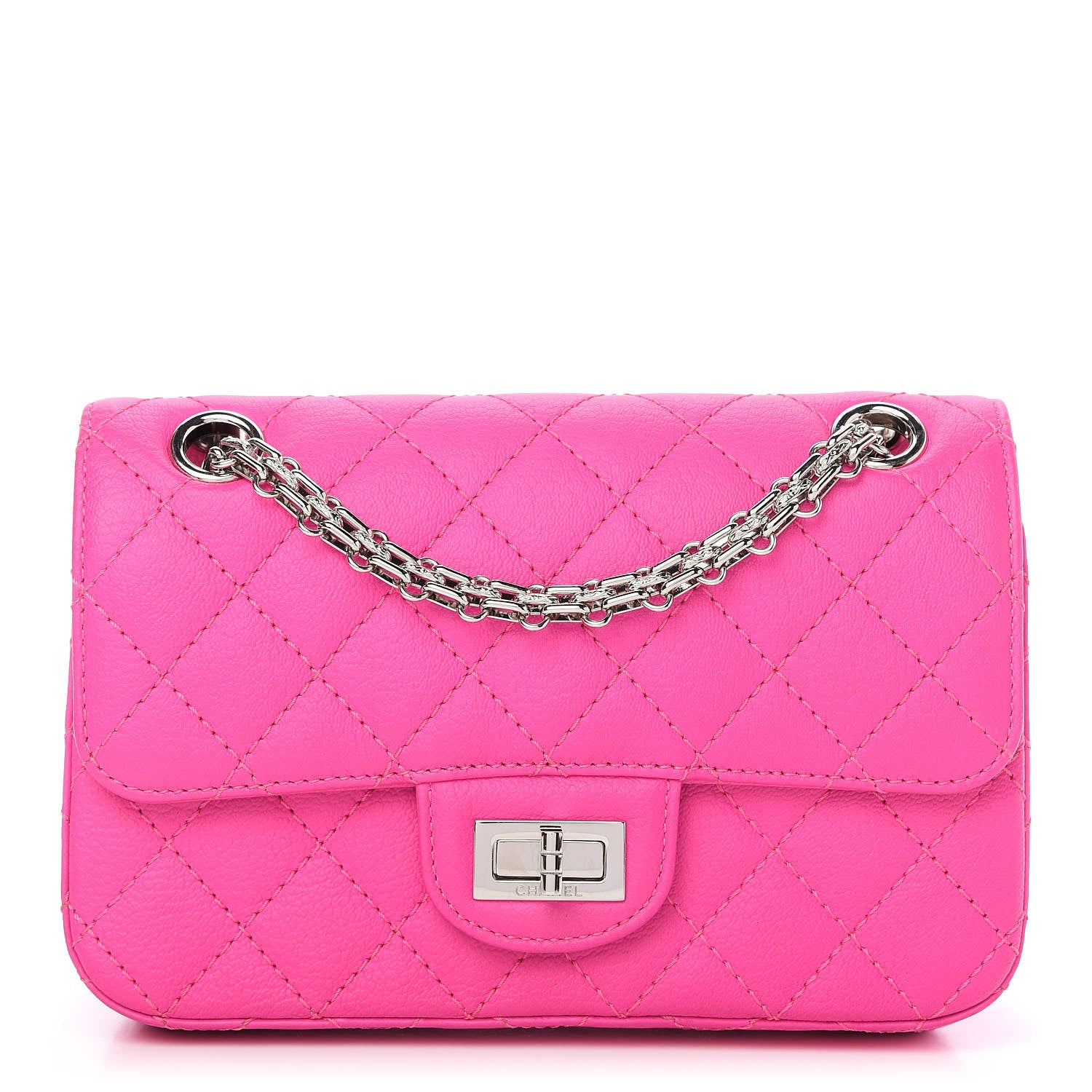 Chanel Goatskin Quilted 2.55 Reissue Mini Flap Fluorescent Pink 1 of 12