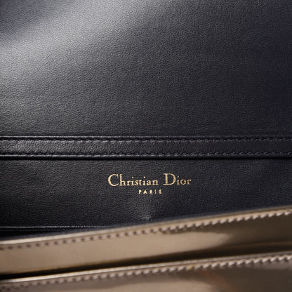 Christian Dior Metallic Patent Micro-Cannage Diorama Wallet on Chain Pouch Gold 6 of 8