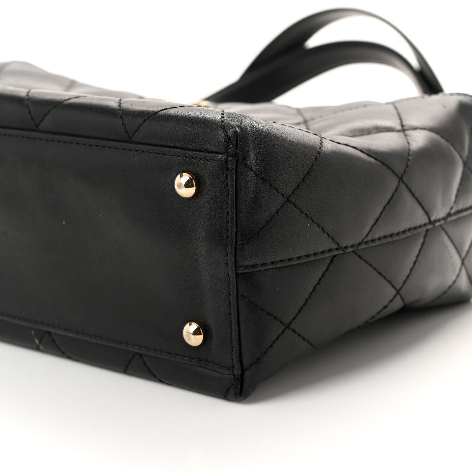 Chanel Lambskin Quilted Shoulder Bag Black 10 of 11