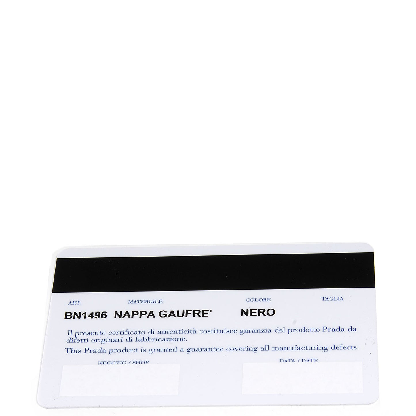 Nappa Gaufre Tote Nero Black