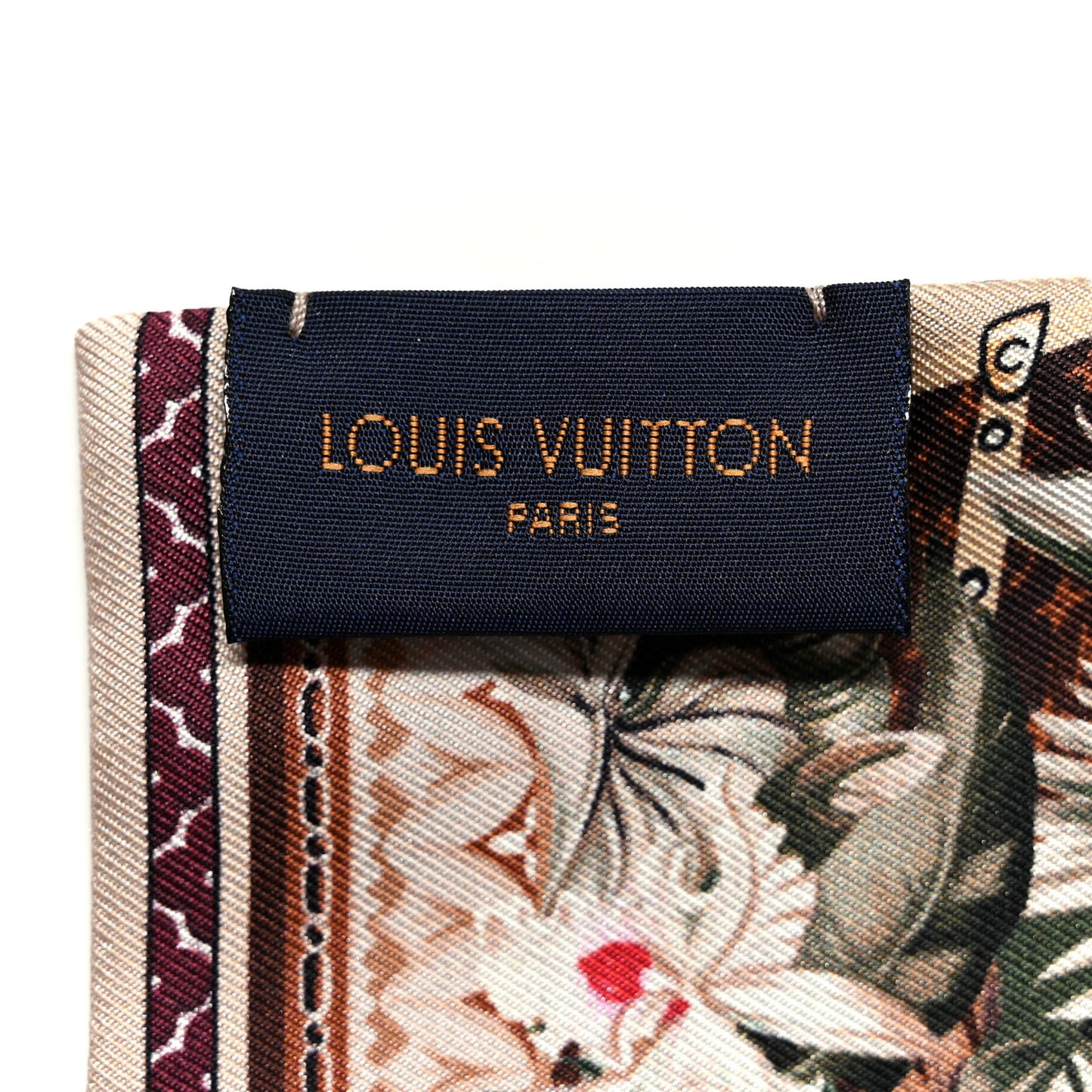 Silk Voyage Extraordinaire Bandeau Scarf Beige