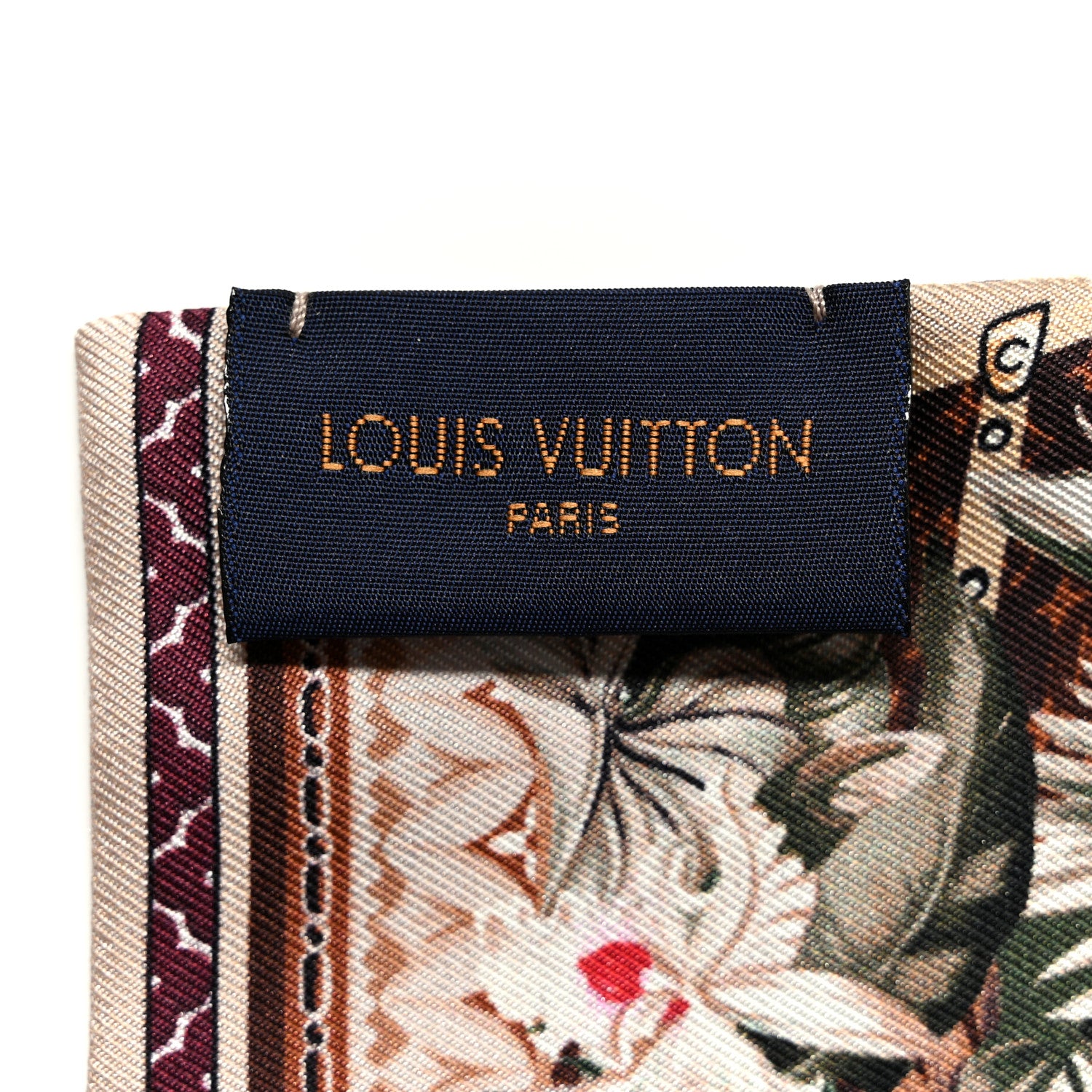 Louis Vuitton Silk Voyage Extraordinaire Bandeau Scarf Beige 3 of 4