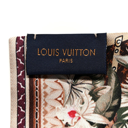 Louis Vuitton Silk Voyage Extraordinaire Bandeau Scarf Beige 3 of 4