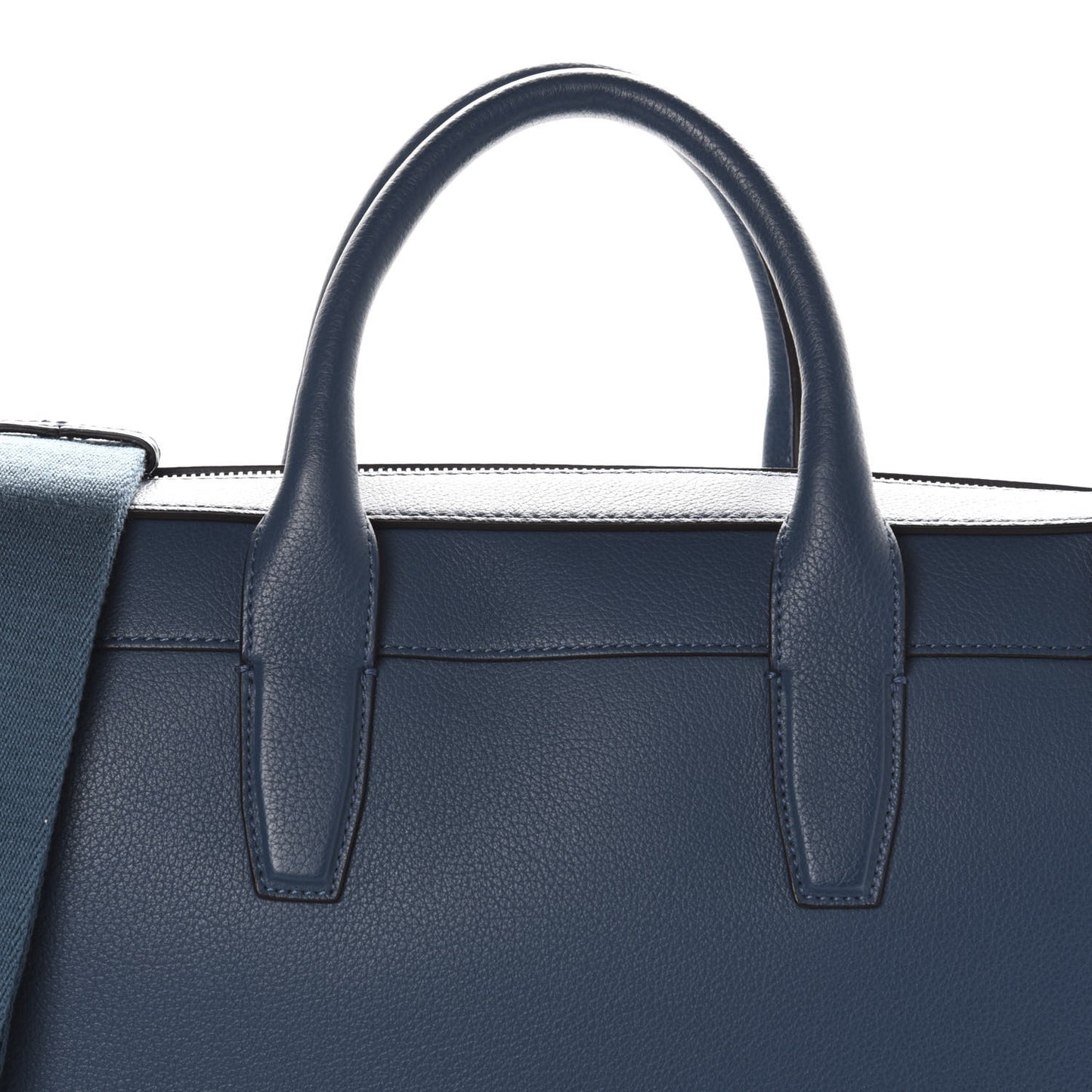 Small Classic Grain Calfskin Belgrave Single Document Holder Deep Sea