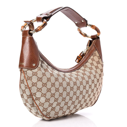 Gucci Monogram Bamboo Ring Hobo Brown 3 of 7