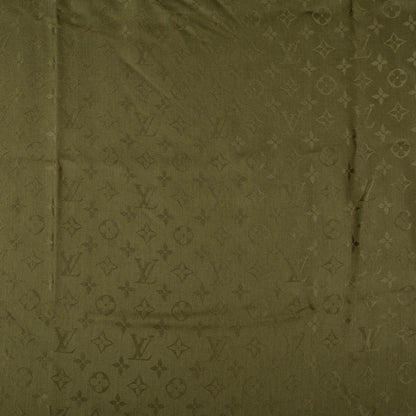 Louis Vuitton Silk Wool Monogram Shawl Kaki 1 of 5