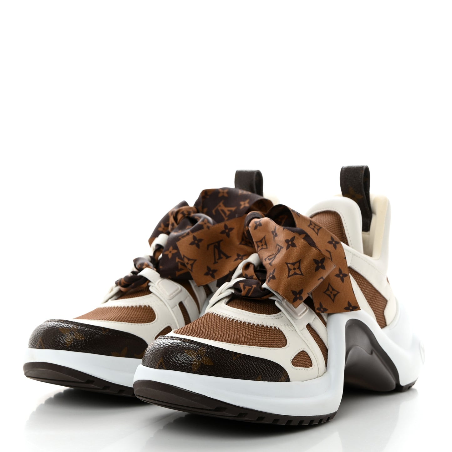 Patent Monogram LV Archlight Sneakers 39.5 White Brown