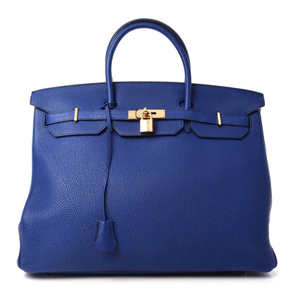 Hermes Togo Birkin 40 Bleu Electrique 1 of 9