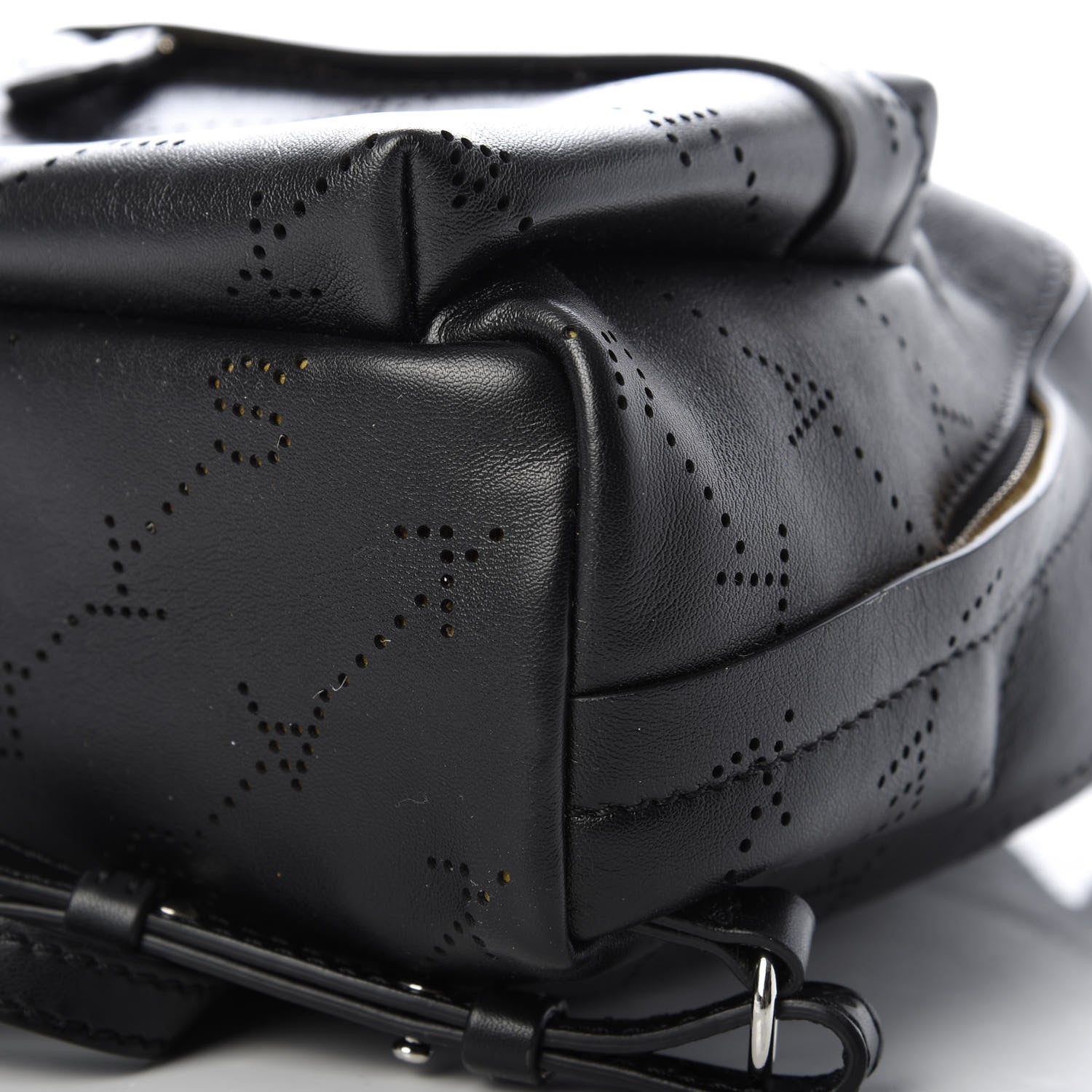 Stella McCartney Eco Alter Nappa Perforated Logo Mini Backpack Black 6 of 7