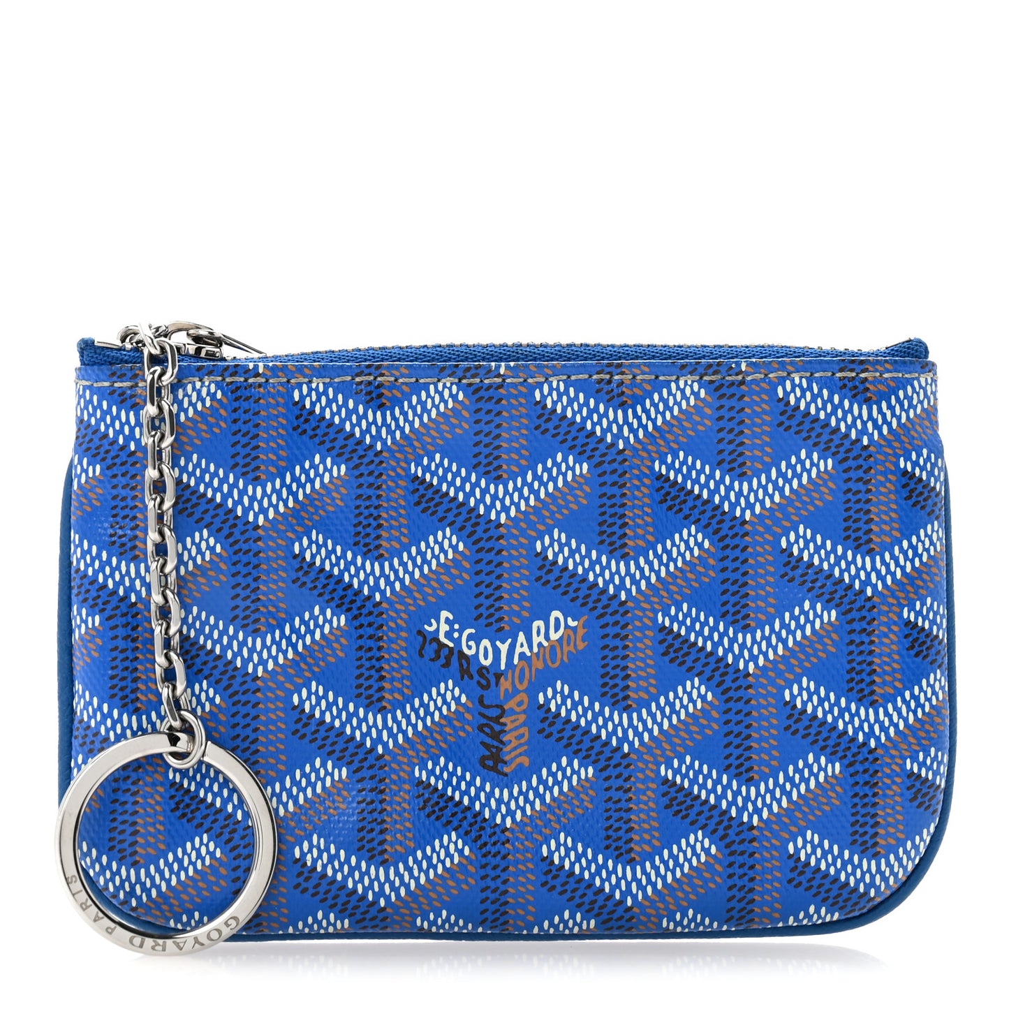 Goyardine Nano Senat Key Pouch Blue