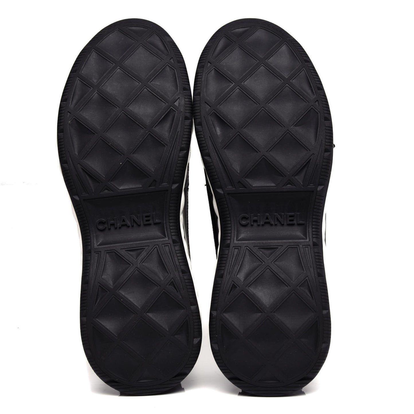 Velvet Calfskin Mixed Fibers CC Sneakers 38.5 Black