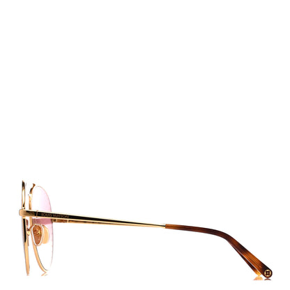 Louis Vuitton Metal LV Trunk Pilot Sunglasses Z1508U Pink 3 of 6