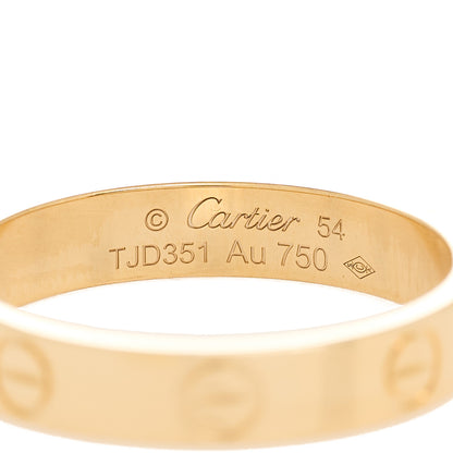 Cartier 18K Yellow Gold 3.5mm LOVE Wedding Band Ring 54 6.75 3 of 3