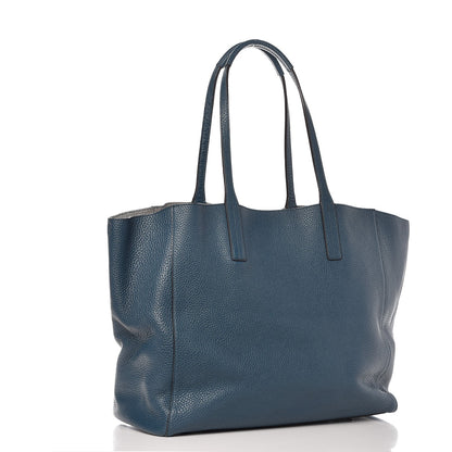 MCM Grained Calfskin Medium Reversible Wandel Tote Blue 4 of 14
