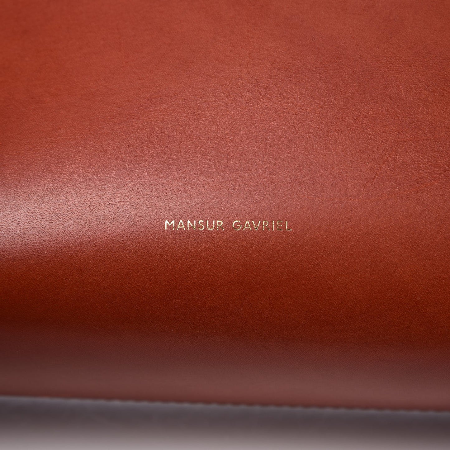Vegetable Tanned Calfskin Small Shopping Bag Brandy Avion