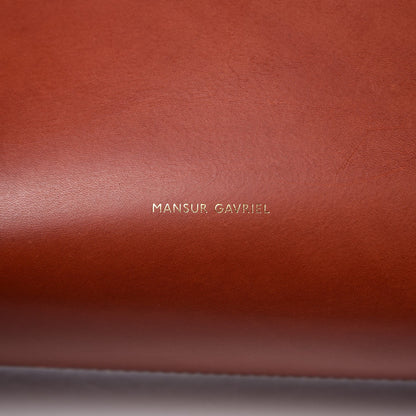 Mansur Gavriel Vegetable Tanned Calfskin Small Shopping Bag Brandy Avion 8 of 14