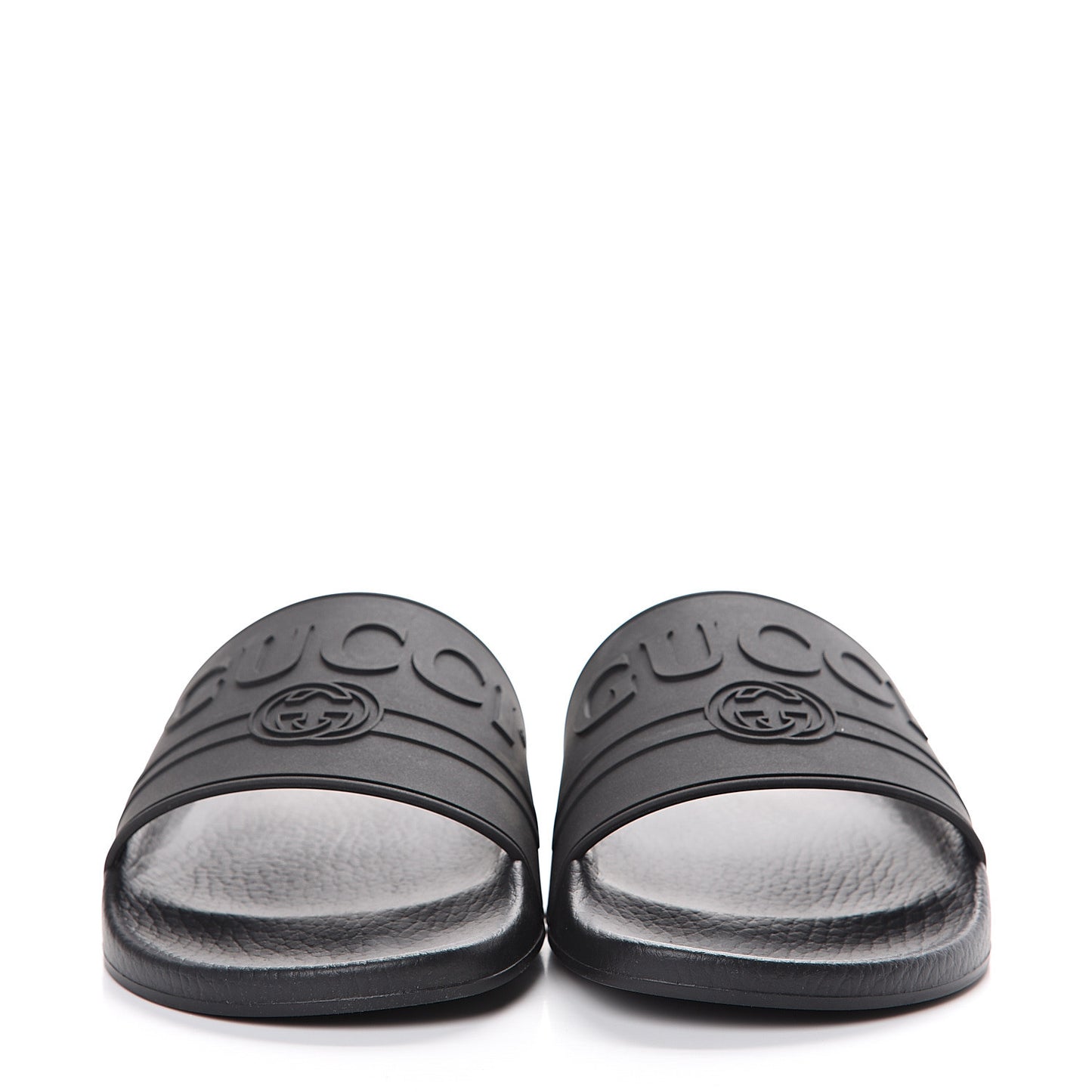 Rubber Womens Logo Slide Sandals 42 Black