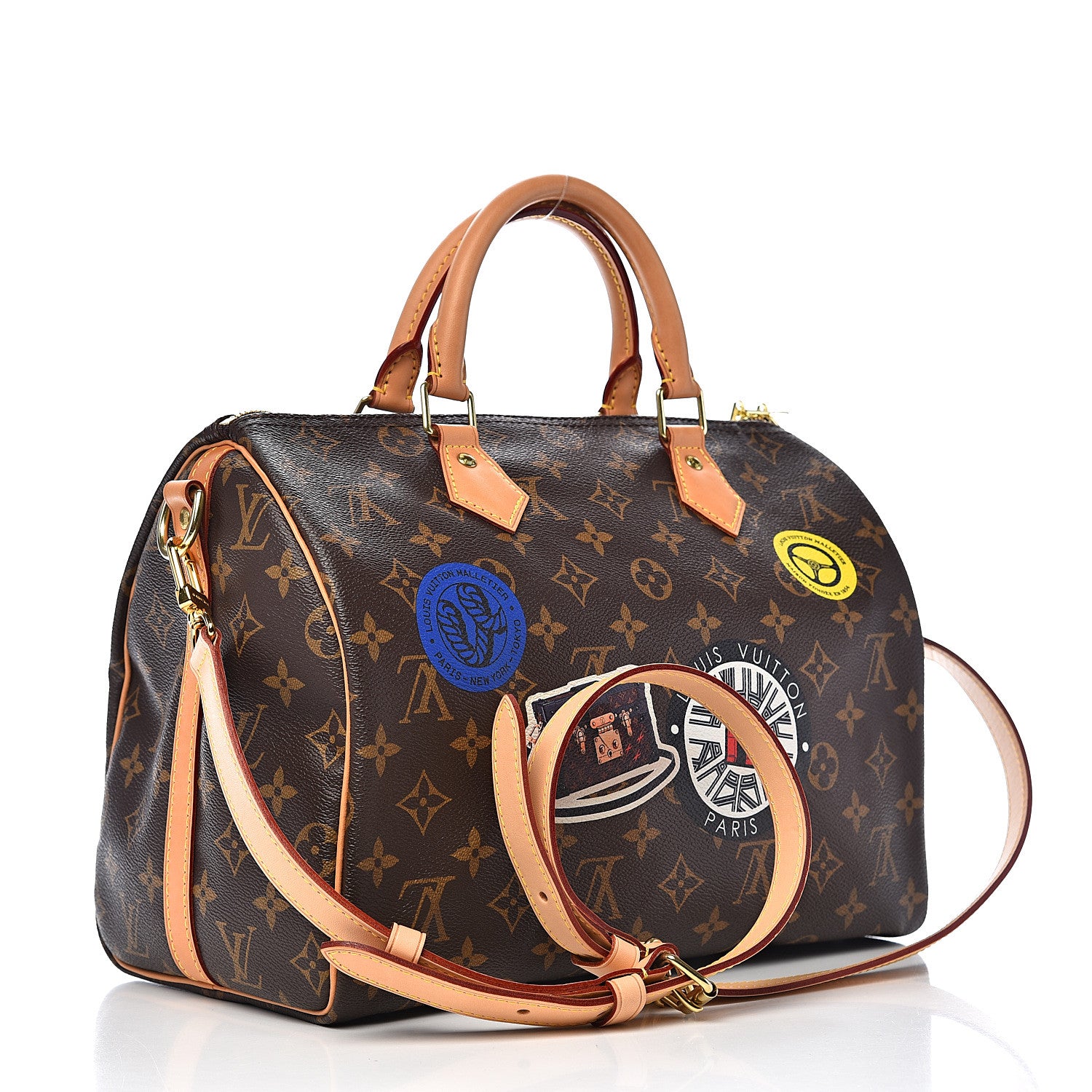 Louis Vuitton Monogram World Tour Speedy Bandouliere 30 2 of 9