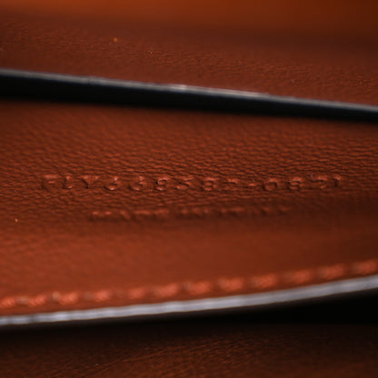 Saint Laurent Canvas Smooth Calfskin Le Monogramme Medium Buckle Satchel Chestnut 7 of 10