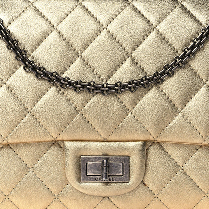 Chanel Metallic Aged Calfskin Quilted 2.55 Reissue 227 Flap Gold 10 of 10