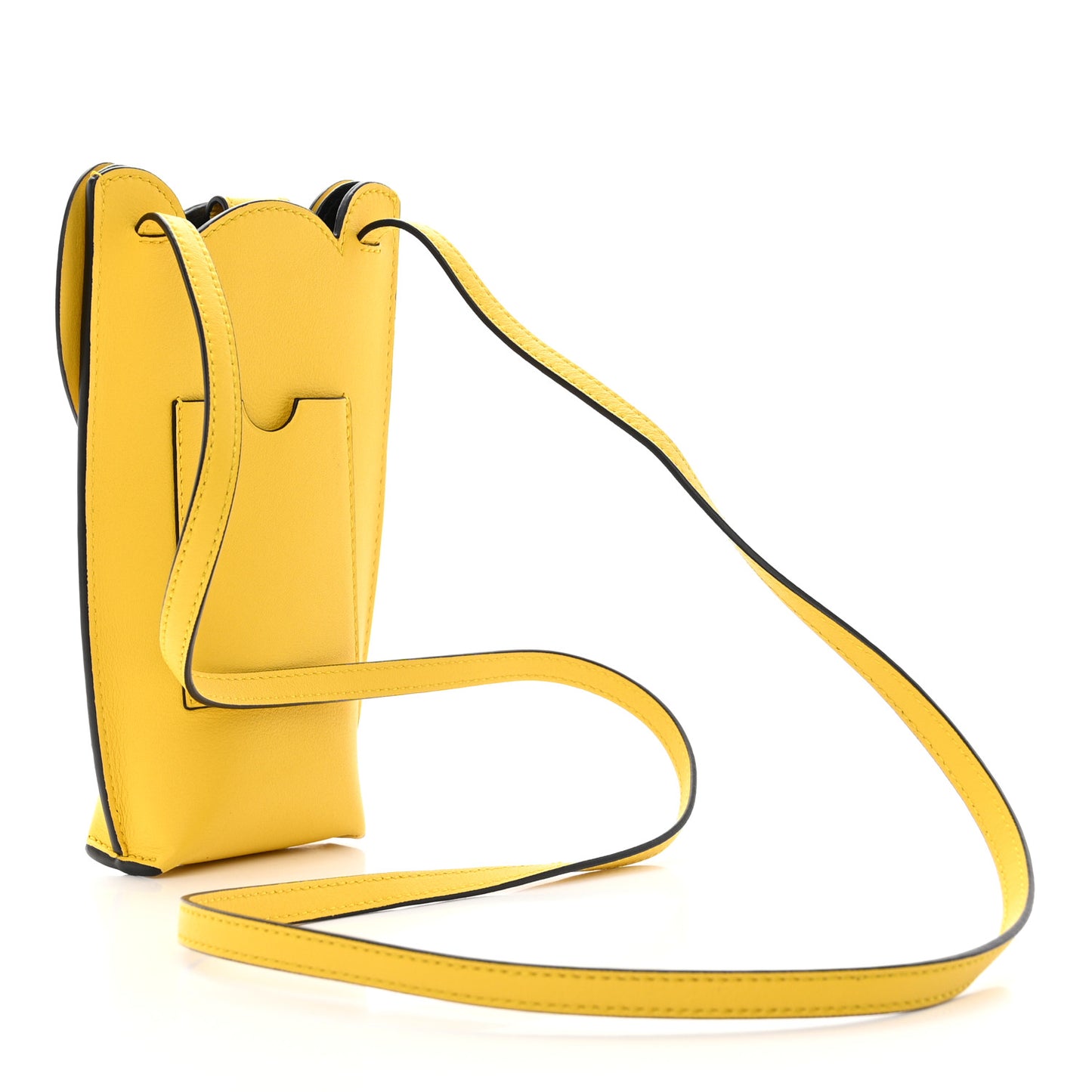 Calfskin Elephant Pouch Crossbody Bag Yellow