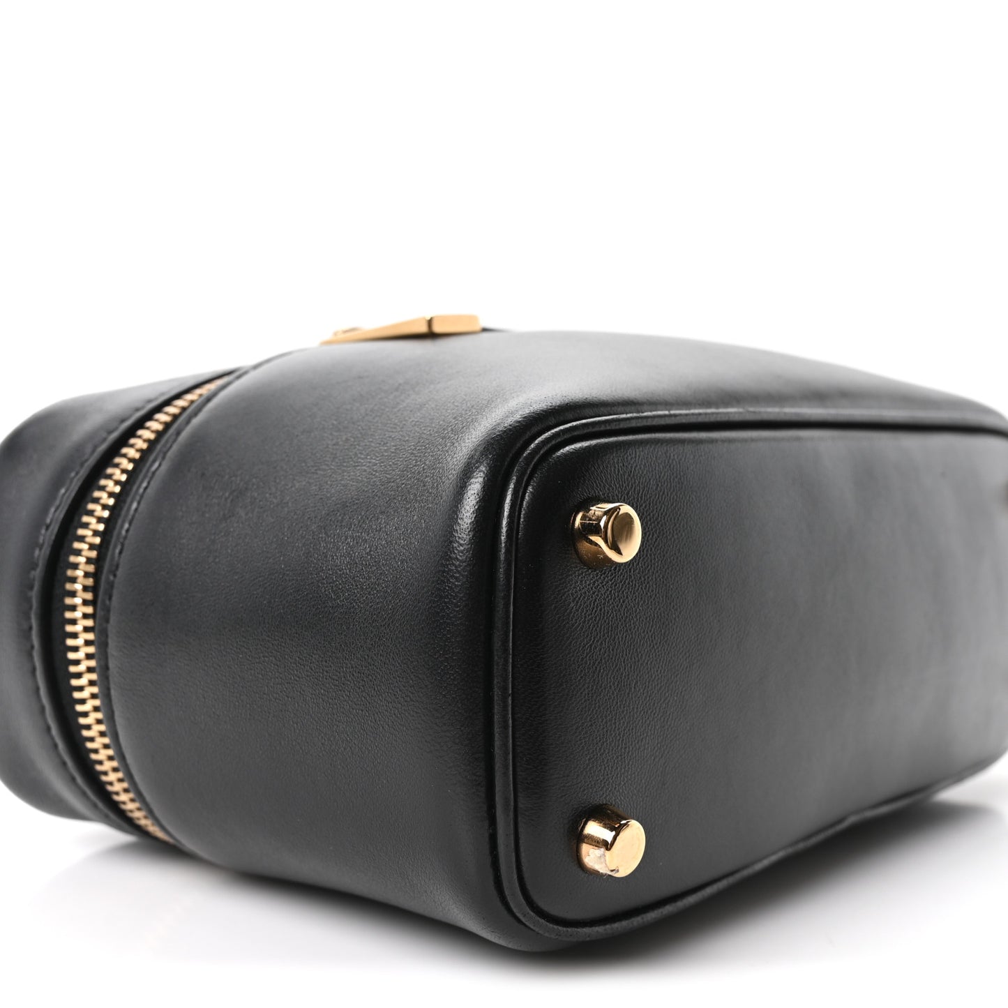 Lambskin Tag Vanity Bag Black