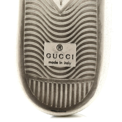 Gucci Calfskin Ayers Bee Embroidered Womens Ace Sneakers 36 White Green 7 of 10