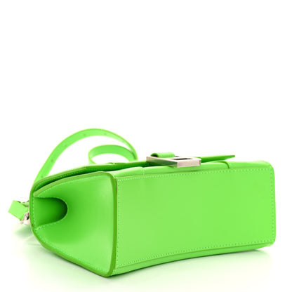 Balenciaga Shiny Box Calfskin Hourglass Top Handle Bag XS Fluo Green 4 of 12