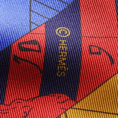 Hermes Silk Astrologie Nouvelle Maxi Twilly Violet Vert Jaune 6 of 6