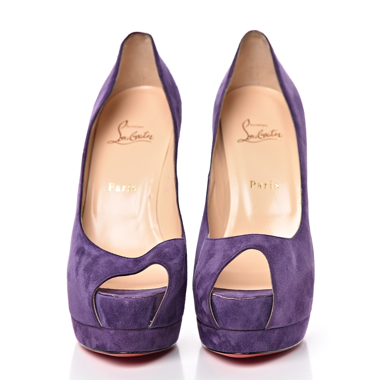 Christian Louboutin Suede Palais Royal 140 Pumps 39 Iris 2 of 9