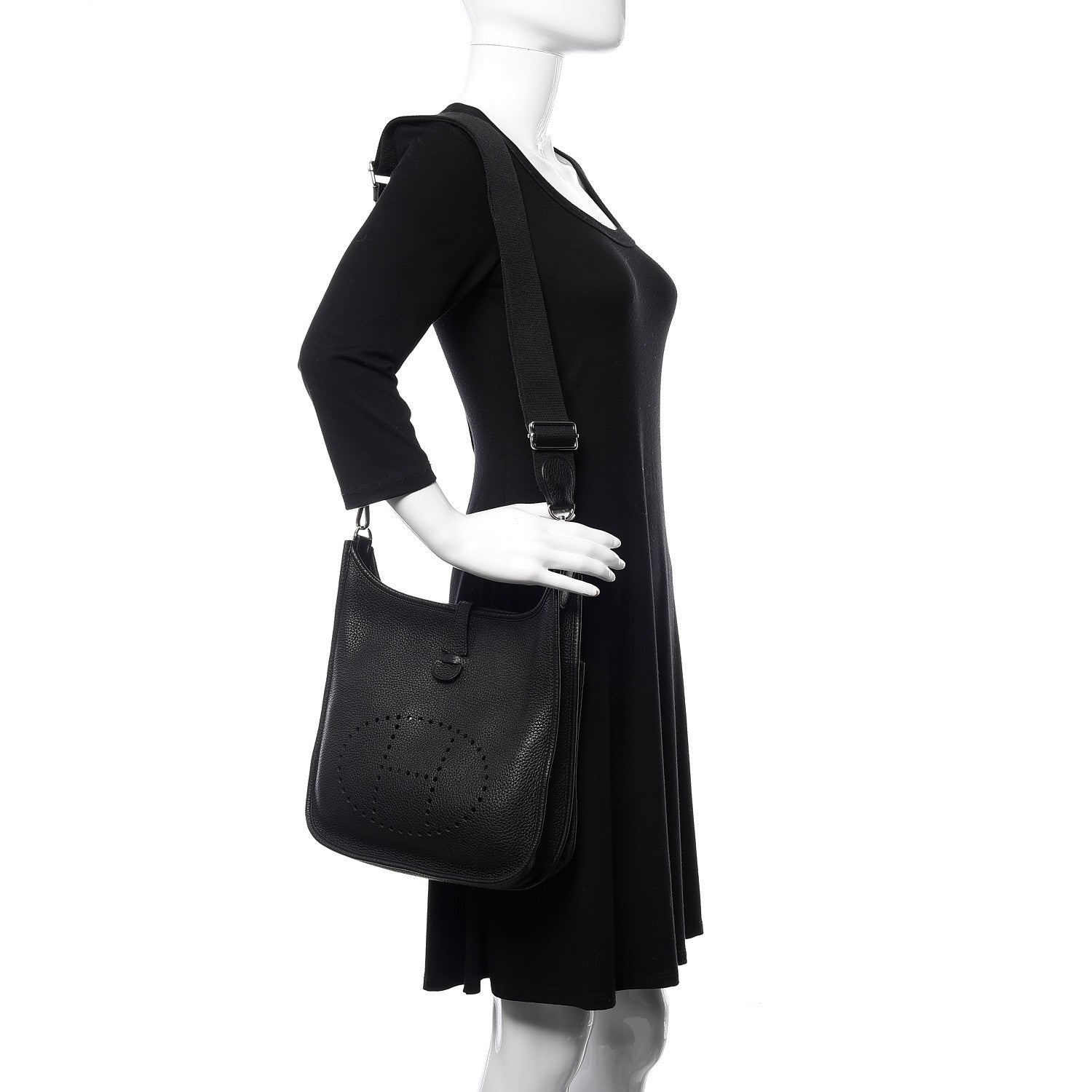 Hermes Taurillon Clemence Evelyne III PM Black 2 of 11