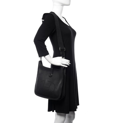 Hermes Taurillon Clemence Evelyne III PM Black 2 of 11
