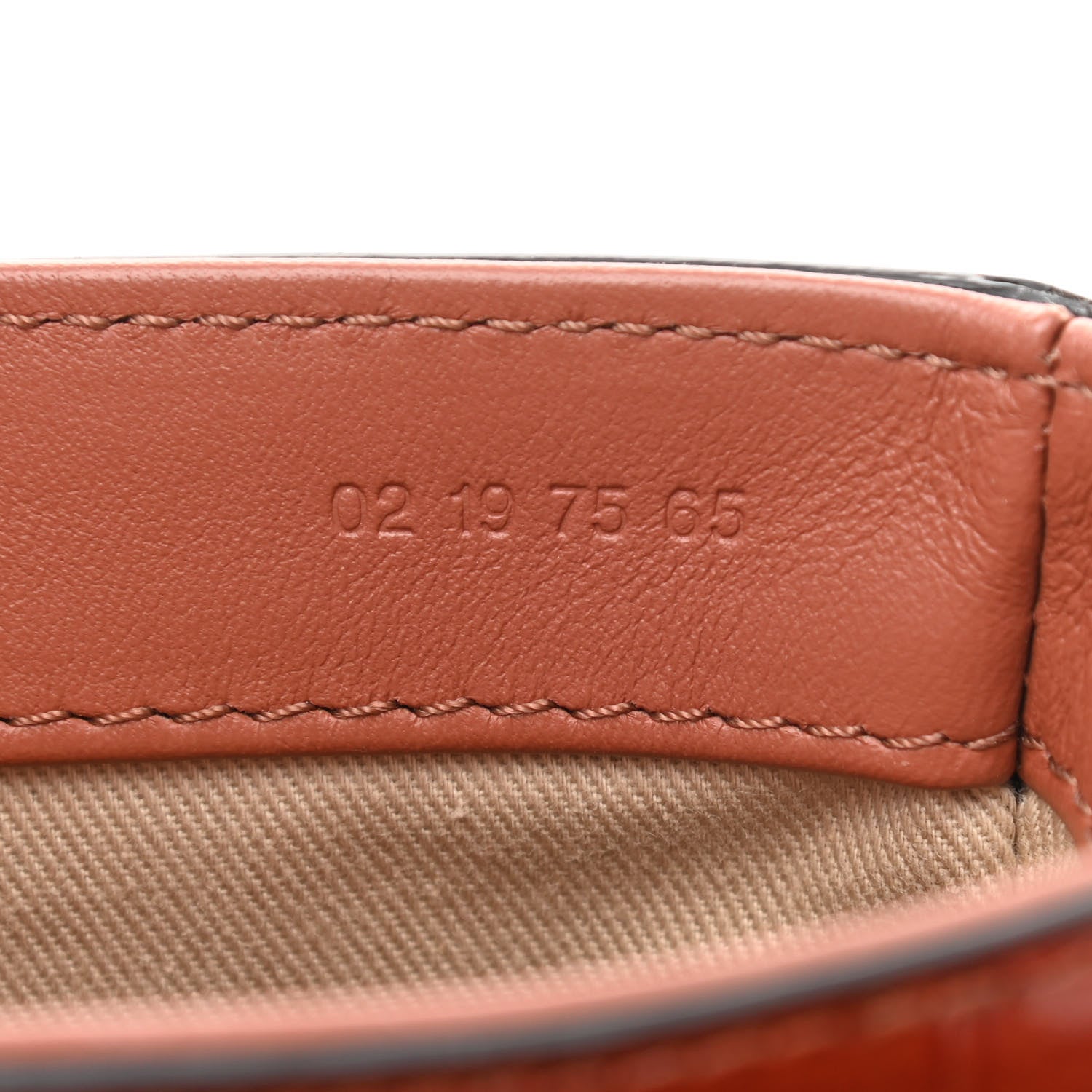 Chloe Calfskin Crocodile Embossed Mini C Double Carry Chestnut Brown 7 of 12