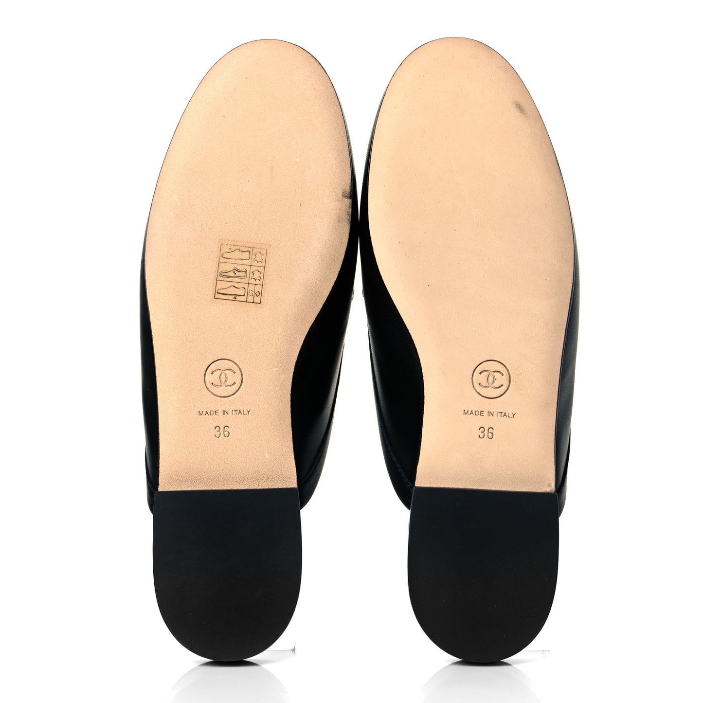 Lambskin Pearl CC Mules 36 Black