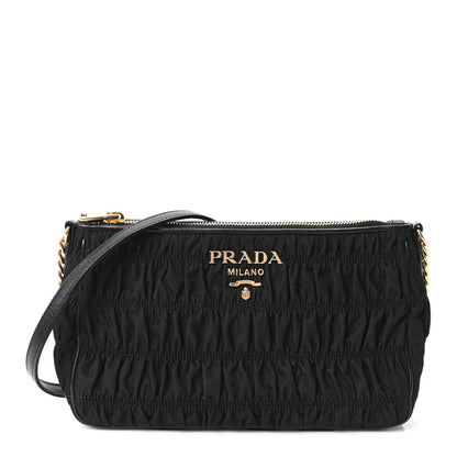 Prada Tessuto Nylon Gaufre Shoulder Bag Black 1 of 10