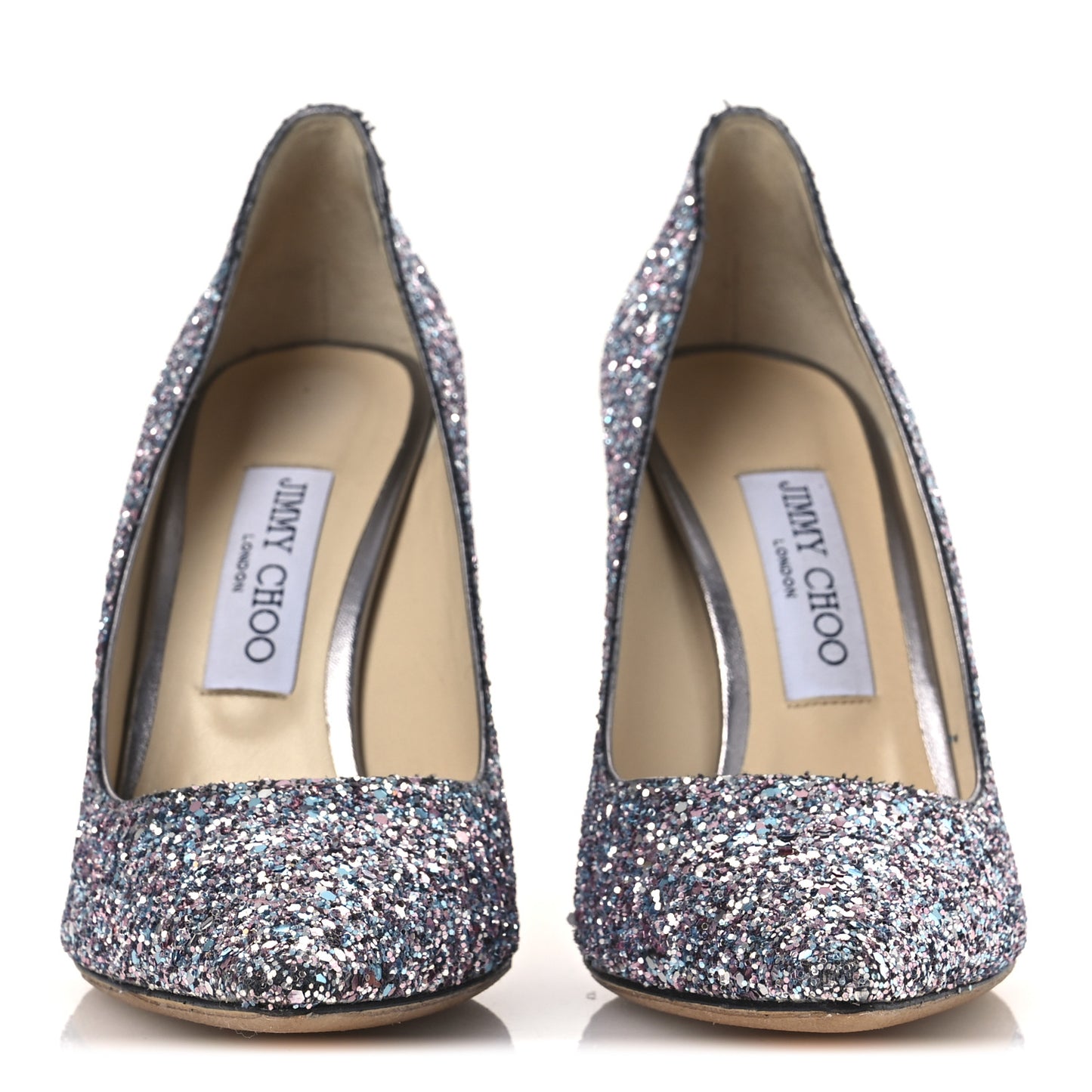 Coarse Glitter Degrade Pointy Toe Romy 100 Pumps 40 Bubblegum Multicolor