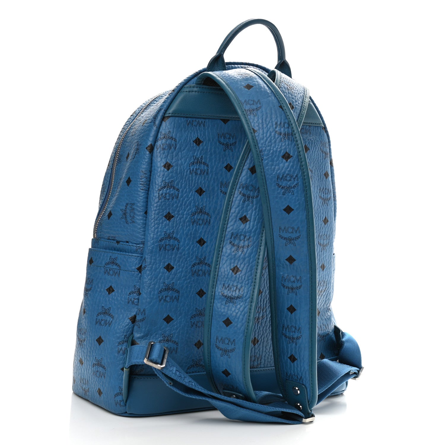 MCM Visetos Studded Medium Stark M Backpack Munich Blue 3 of 10