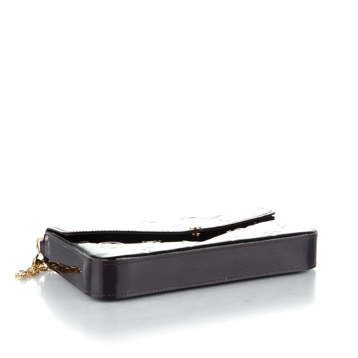 Louis Vuitton Vernis Pochette Felicie Chain Wallet Amarante 4 of 10
